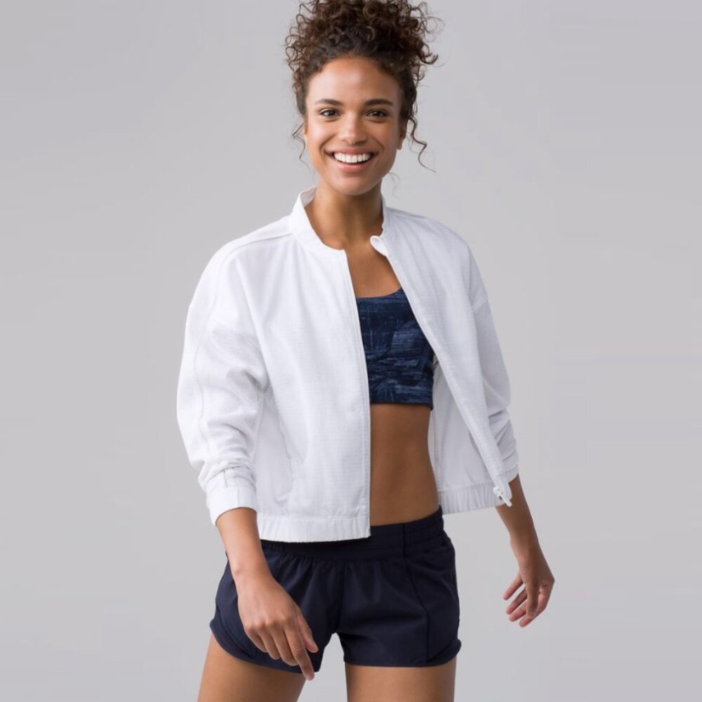 Lululemon Pack Light Bomber Jacket in White